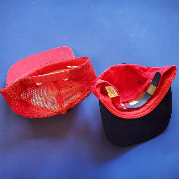 Vintage Blank Lot Of 2 Baseball Truckers Caps Dad Hats Snapback - Picture 2 of 3